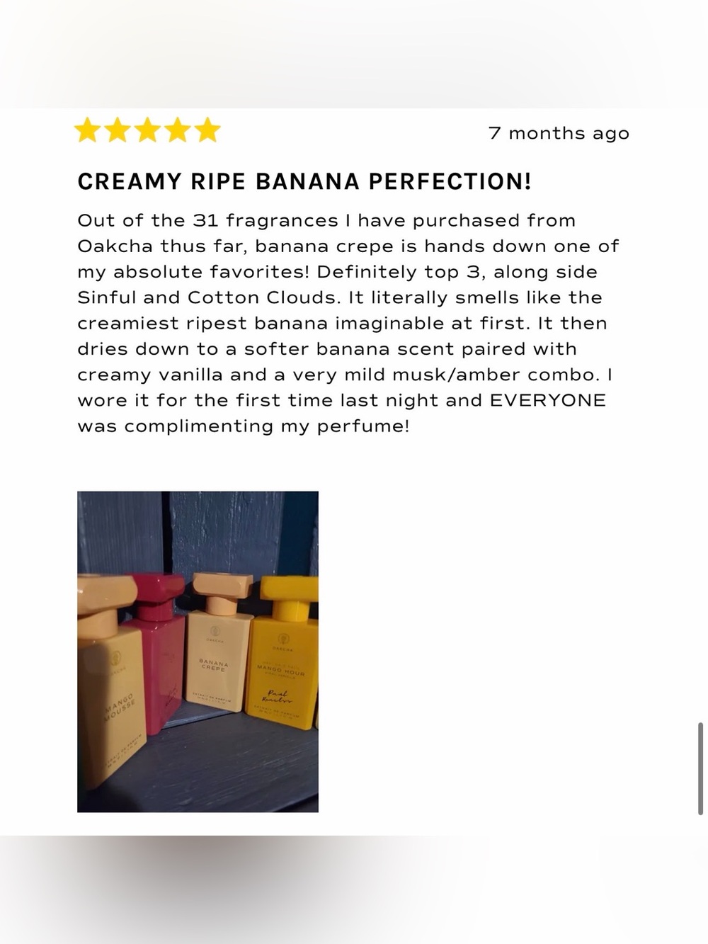 NEW Oakcha Banana Crêpe Extrait de Parfum - Picture 5 of 6